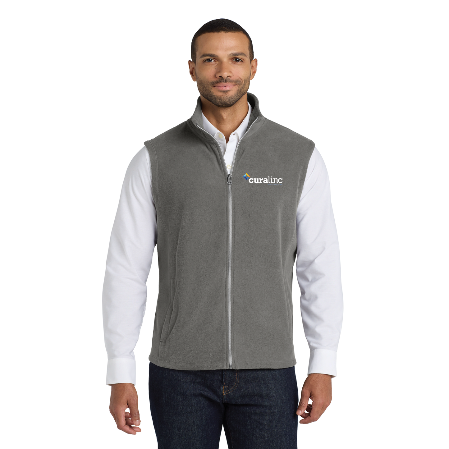 Port Authority® Microfleece Vest (Mens) - Pearl Grey