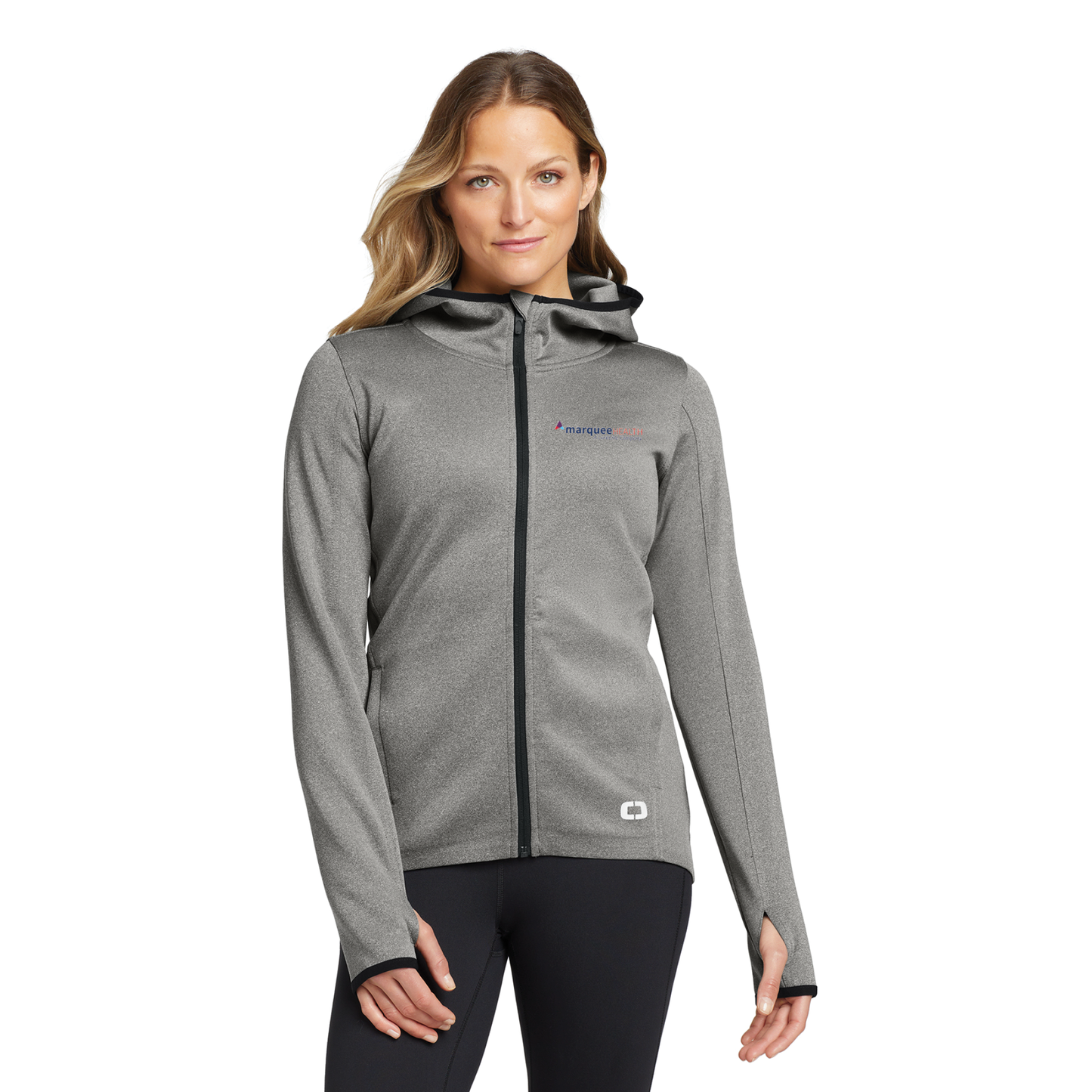 OGIO® Ladies Stealth Full-Zip Jacket - Heather Grey