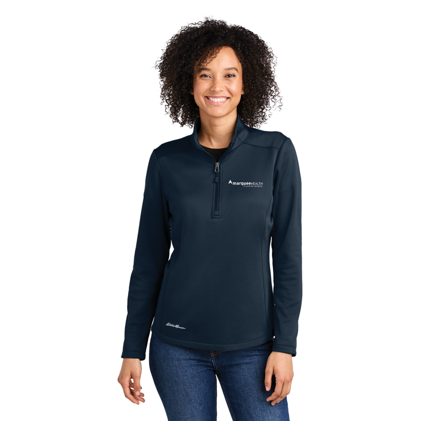 Eddie Bauer® Women’s Smooth Mid Layer Fleece 1/2-Zip - River Blue Navy