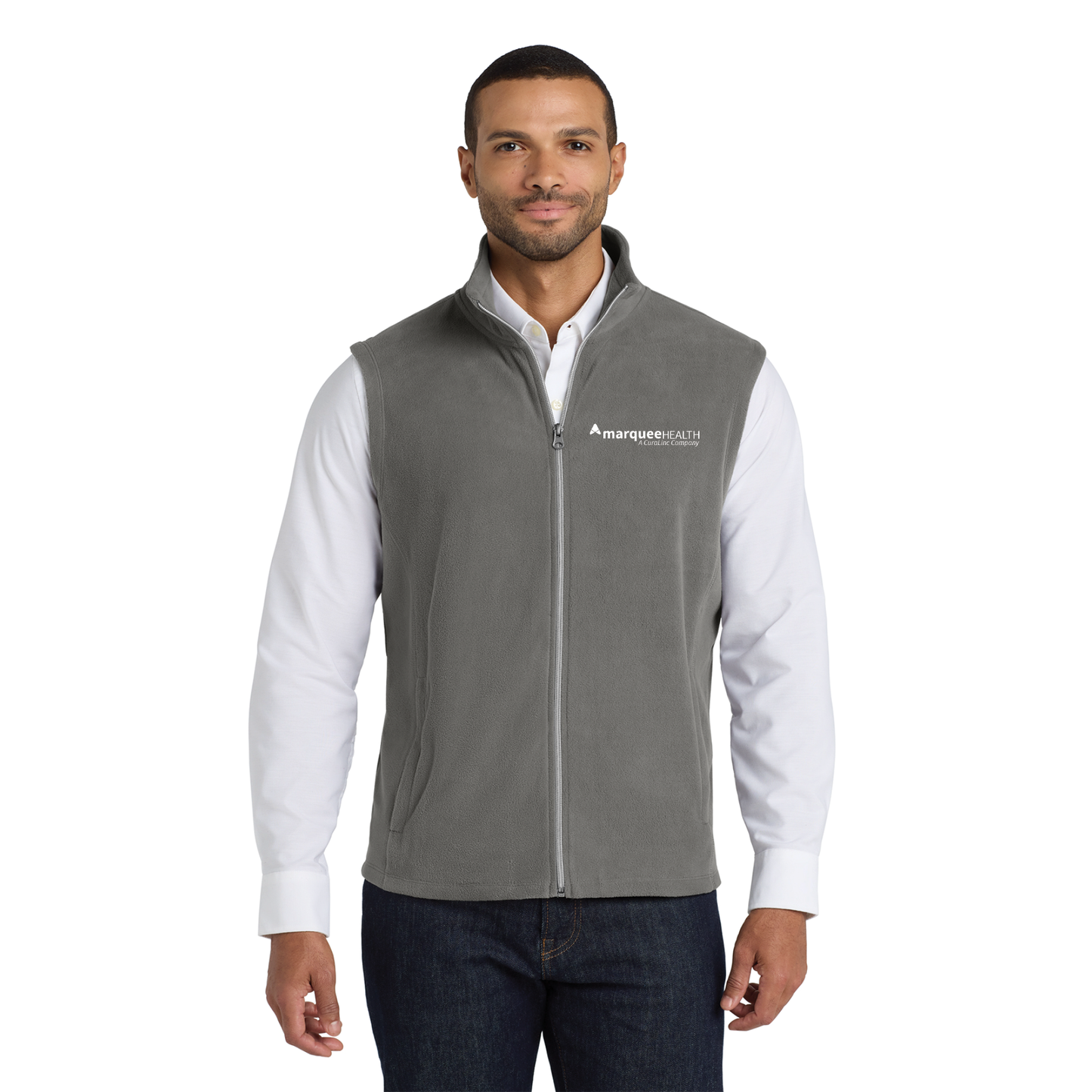 Port Authority® Microfleece Vest (Mens) - Pearl Grey